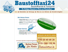 Tablet Screenshot of baustofftaxi.de